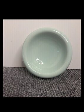 Mint Green Art Glass Bowl MCM Minimalist Trinket Catchall Dish 5.5”